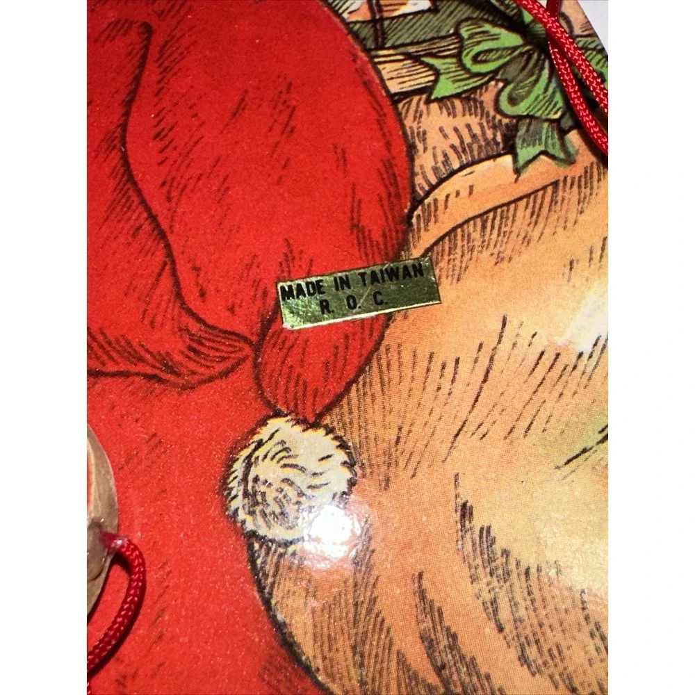 Vintage Wood Santa Claus Pull‎ String Christmas Toys Ornament Arm & Leg Move